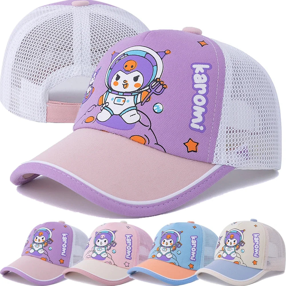 Children's Cartoon Lovely Astronaut-Kuromi Printed Cap