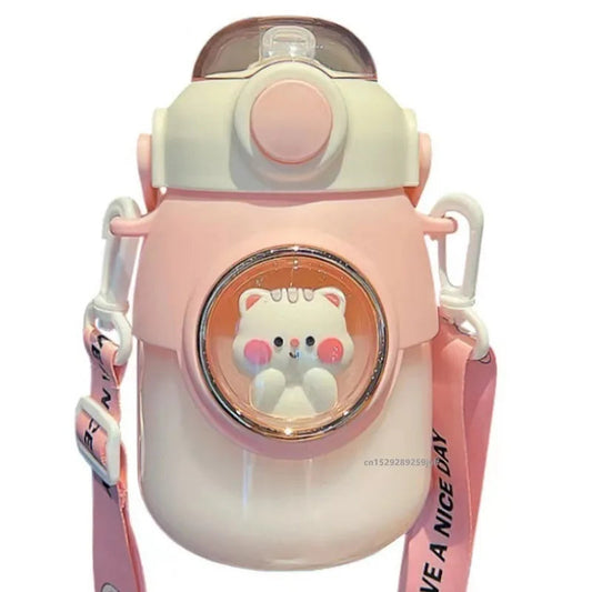 Kids Water Bottles With Straw / 820ml