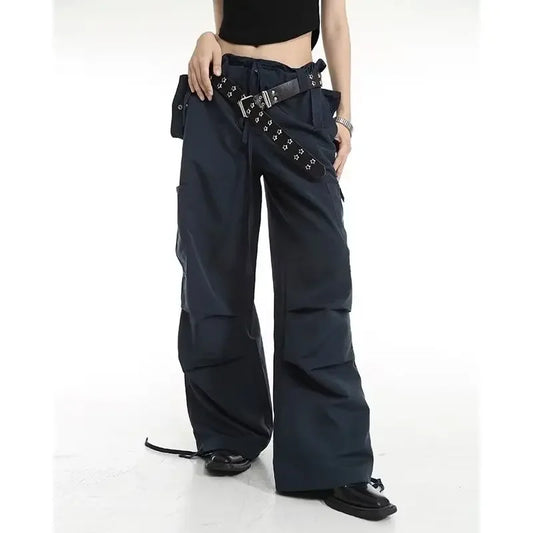 American Retro Street Girl Workwear Pants