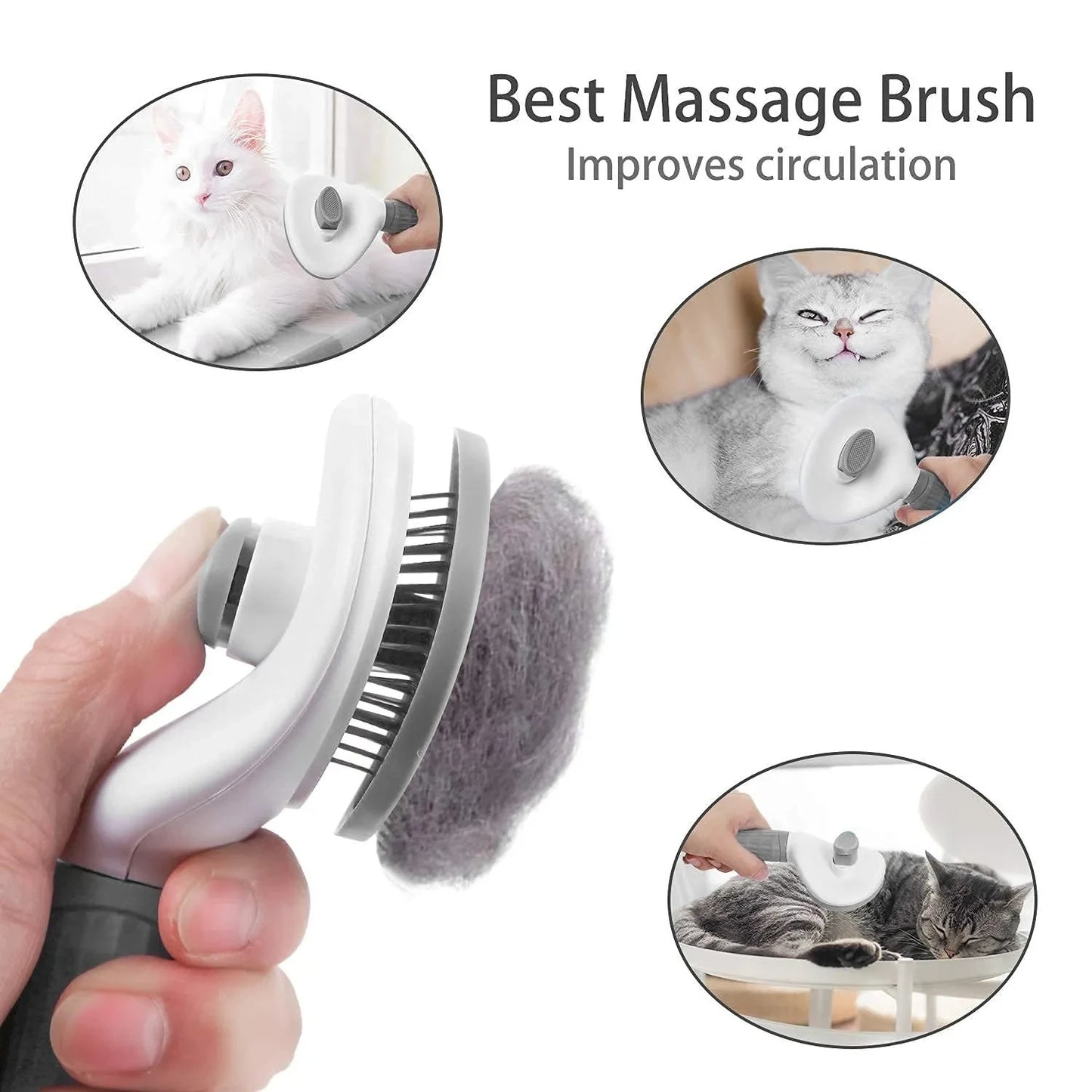 Pet Hair Remover Self Cleaning Brush