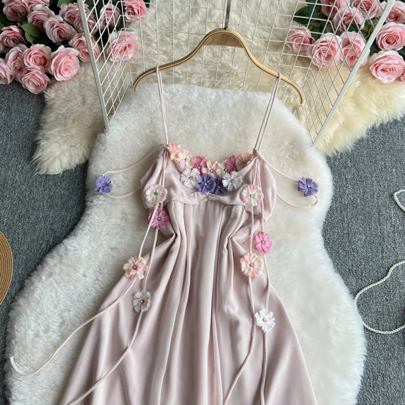 Boho Bloom – Colorful Floral Chiffon Dress