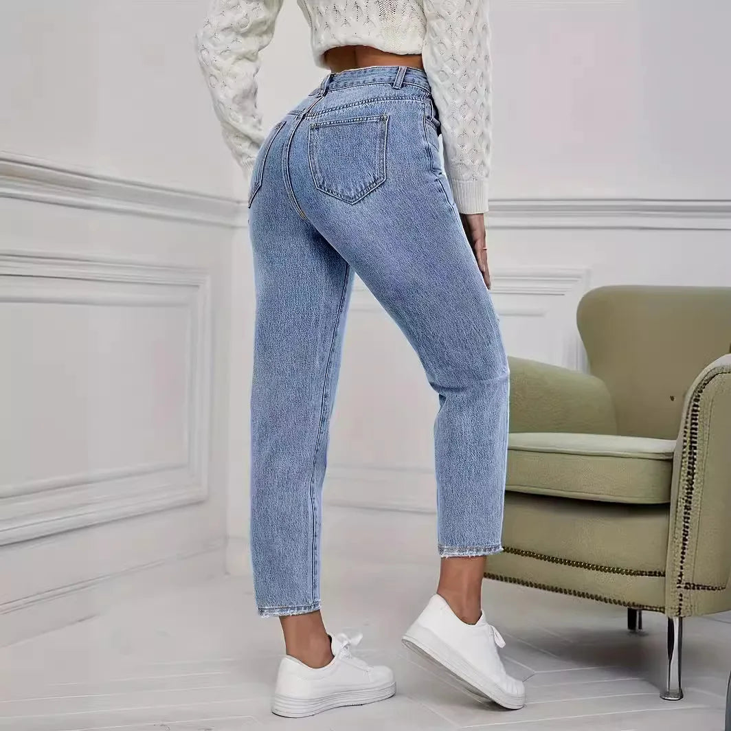 Washed Ripped Jeans |Spring and Summer