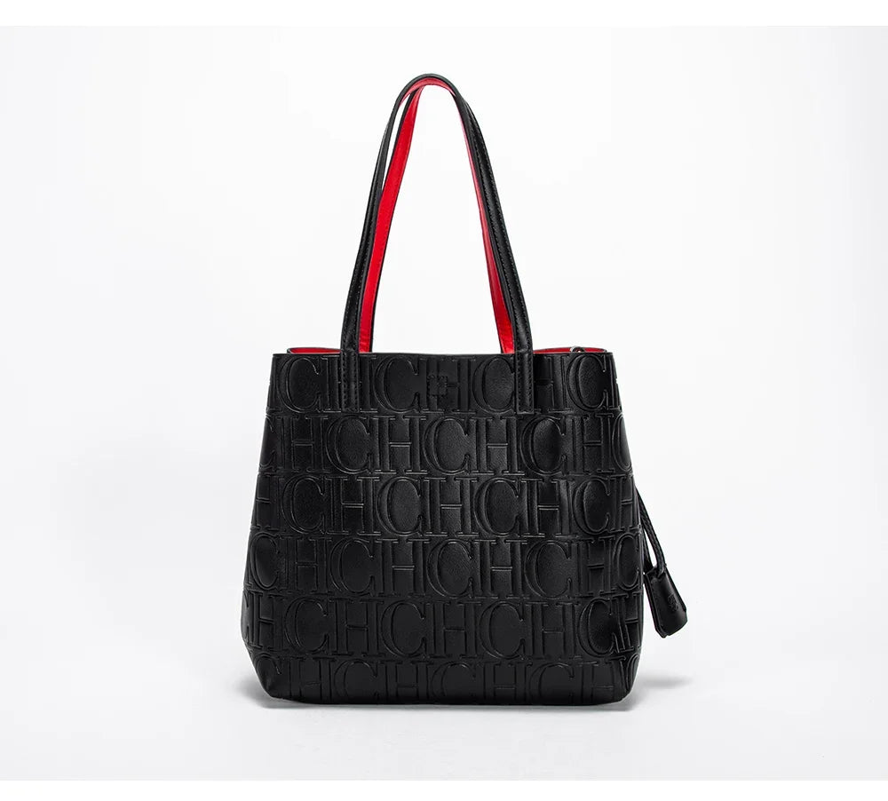 Embossed Leather Handbag