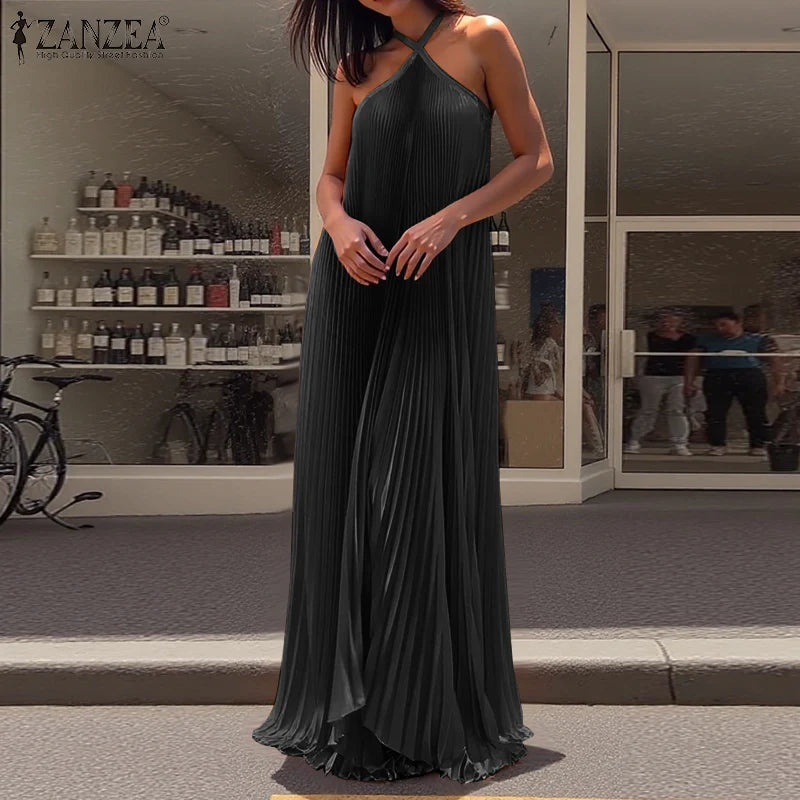 Moonlight Flow – Backless Long Robe Dress