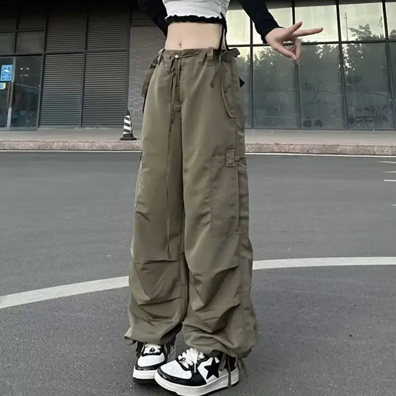 American Retro Street Girl Workwear Pants