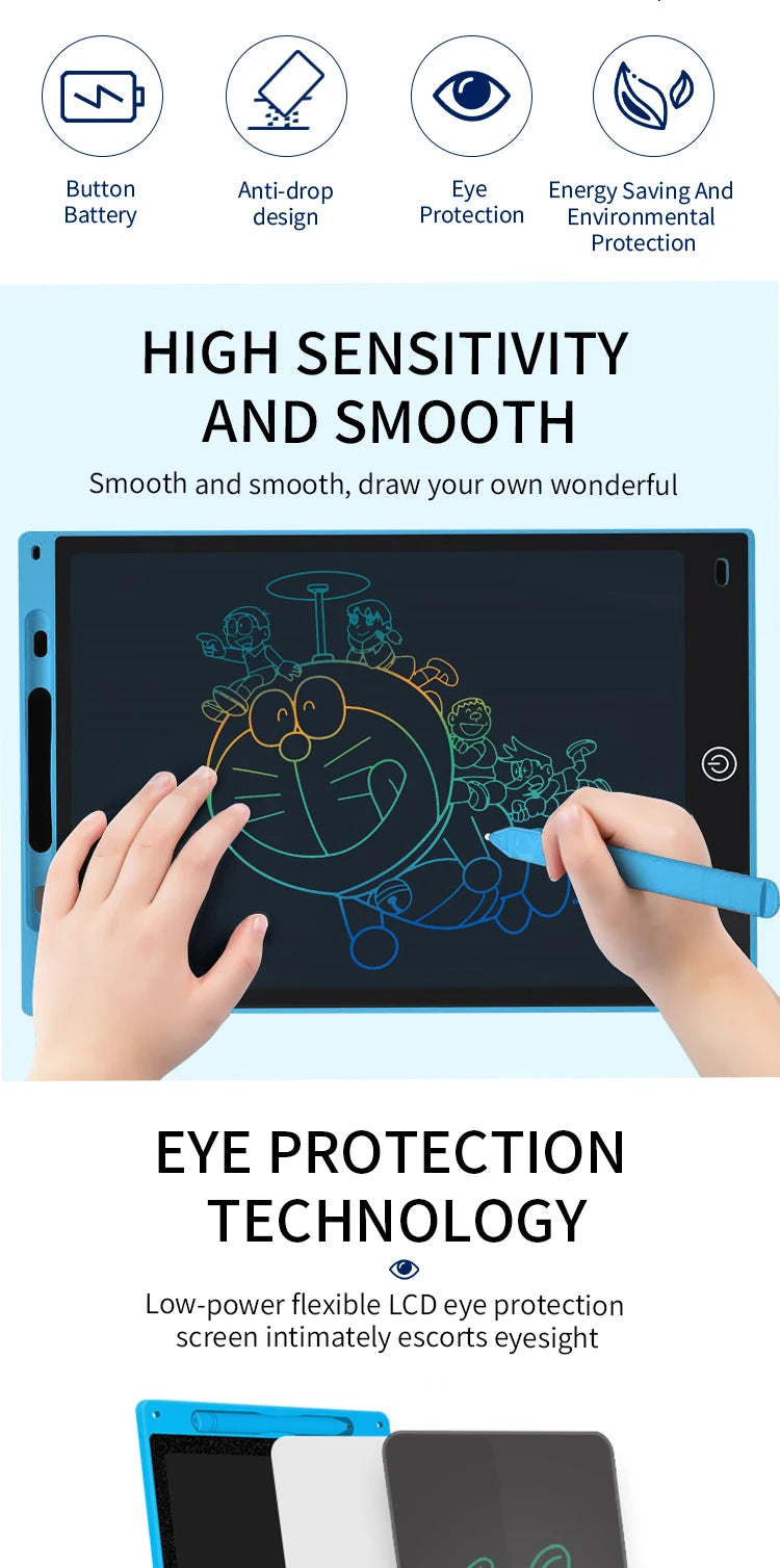 LCD Writing Tablet for Kids,Reusable Magic Drawing Board with Stylus