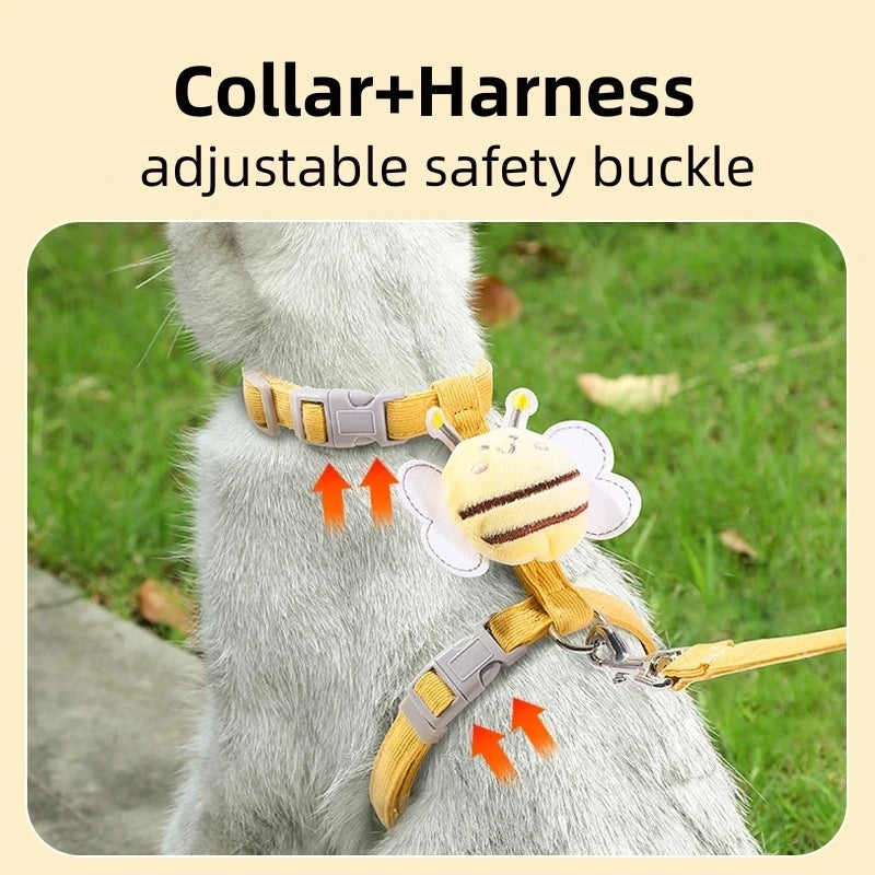 Cat Harness Cute Bee Style Pet Harnesses