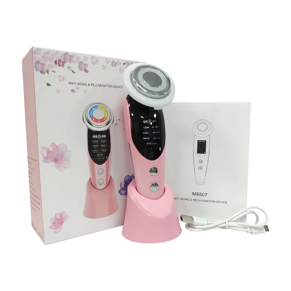 7 in 1 RF EMS Wrinkle Removal Face Lift Multifunction Facial Massager Skin Care