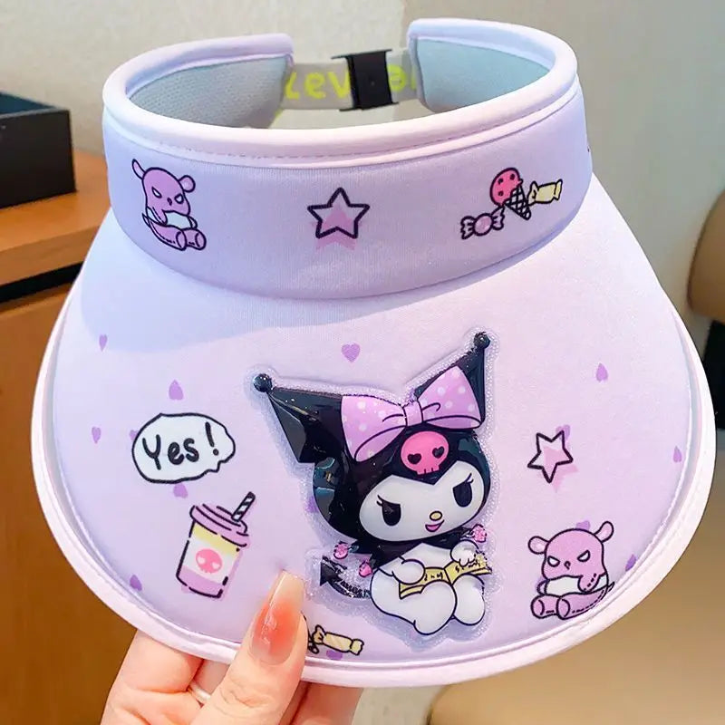My Melody Cute Kuromi Anti-Uv Sun kids Hat