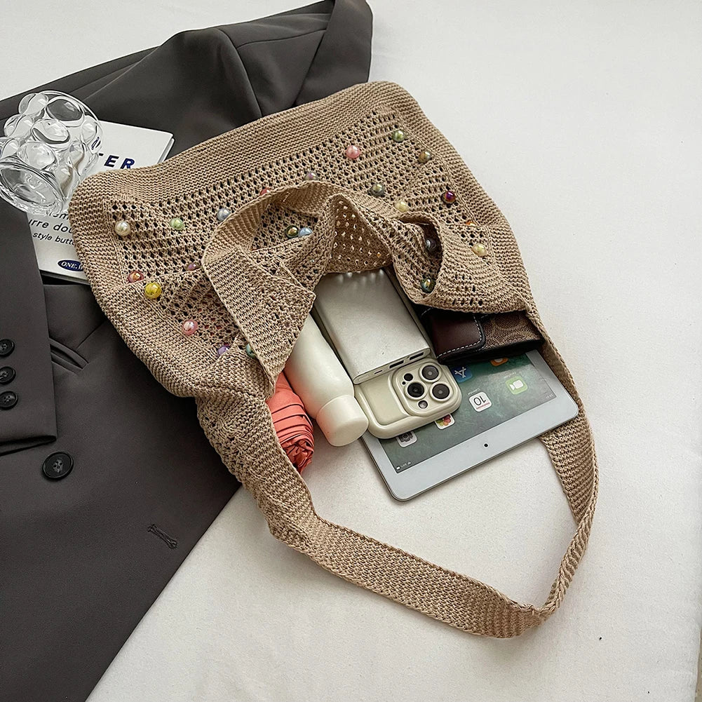Crochet Knitted Tote Bag
