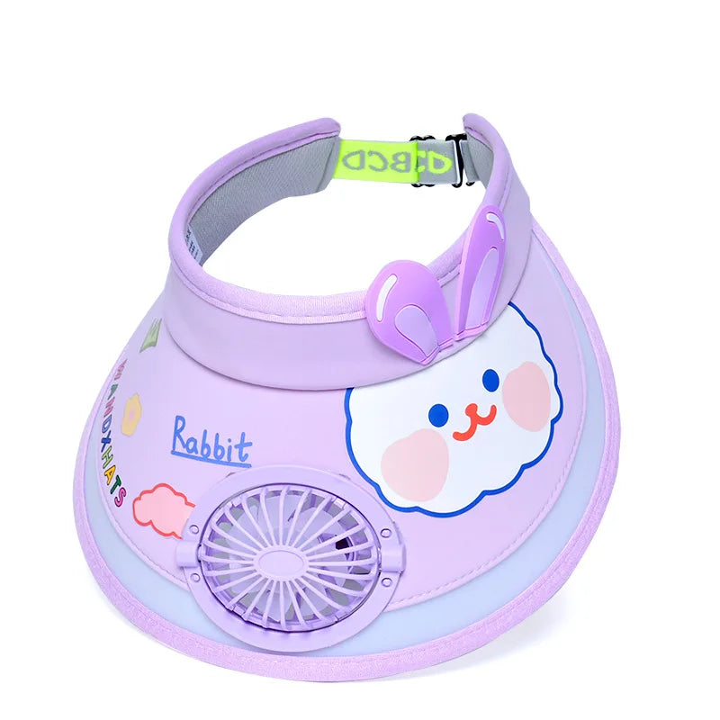 UV Protection Charging Fan Cap