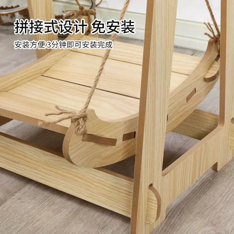 Cat Rocking Chair Removable Washable Anti-rollover