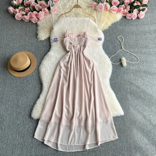 Boho Bloom – Colorful Floral Chiffon Dress