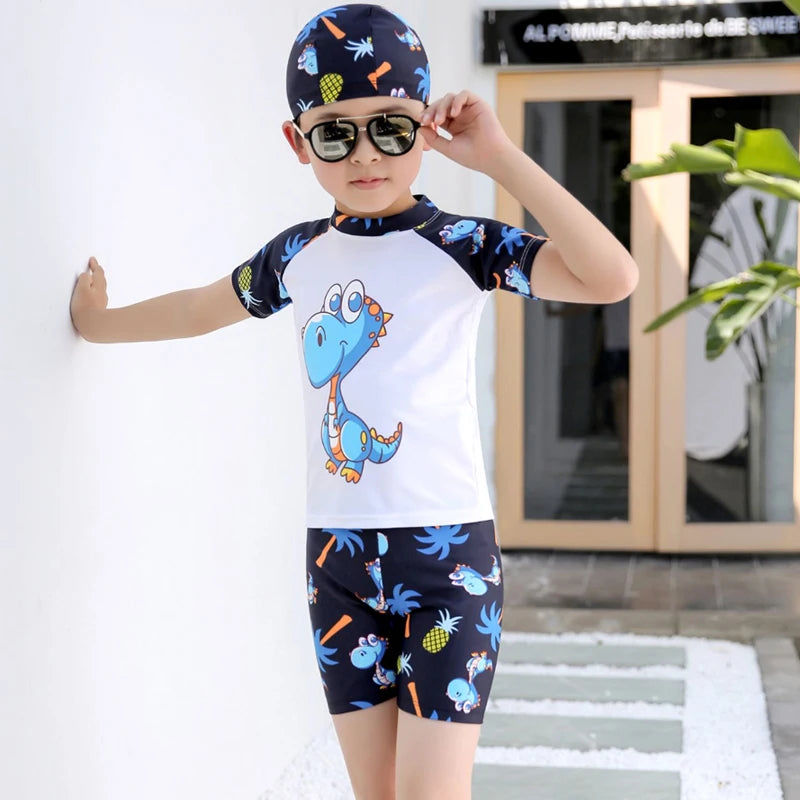 Summer Sun Protection Kids Swimsuits for Spa & Pool Baby Boys Sport Quick Dry Swim Wear