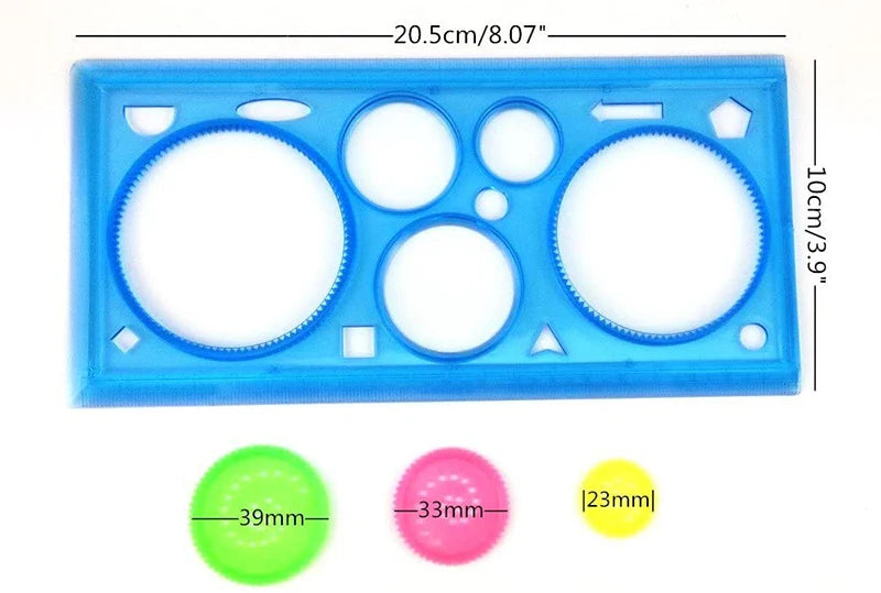 Geometry Spirograph Drawing Stencil Set  Kids Educational Toy