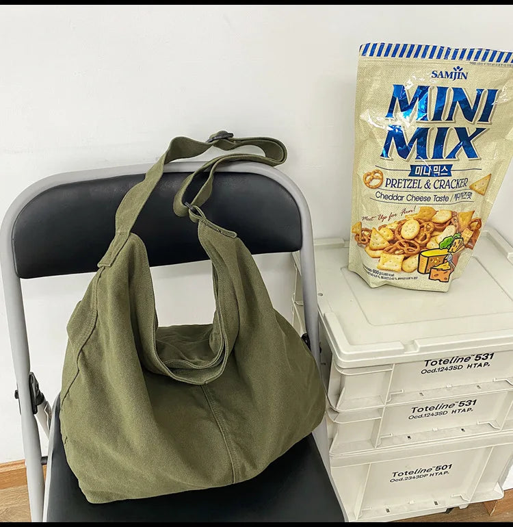 Trendy Canvas School Tote
