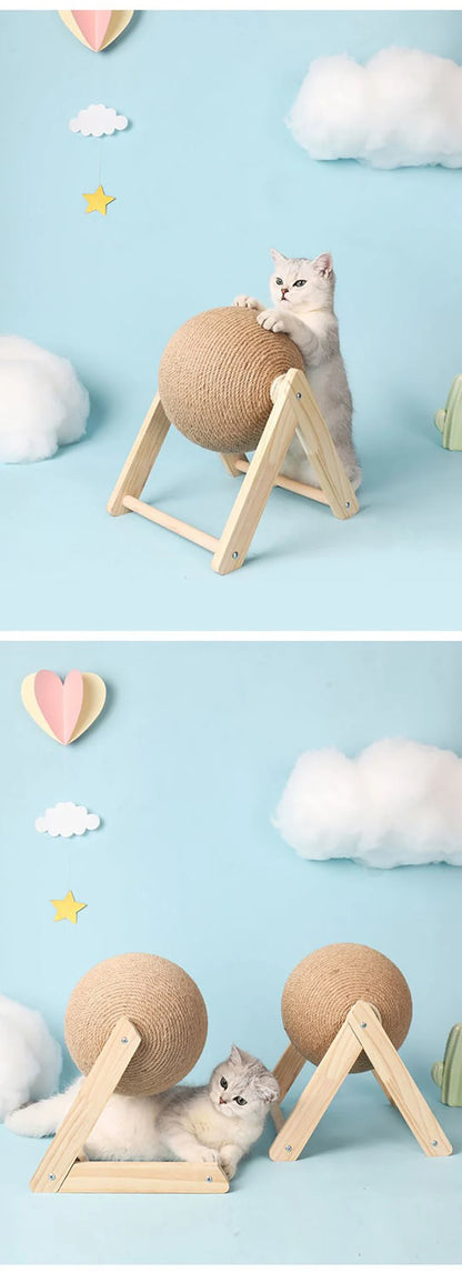 Cat Scratching Ball Toy Kitten Sisal Rope