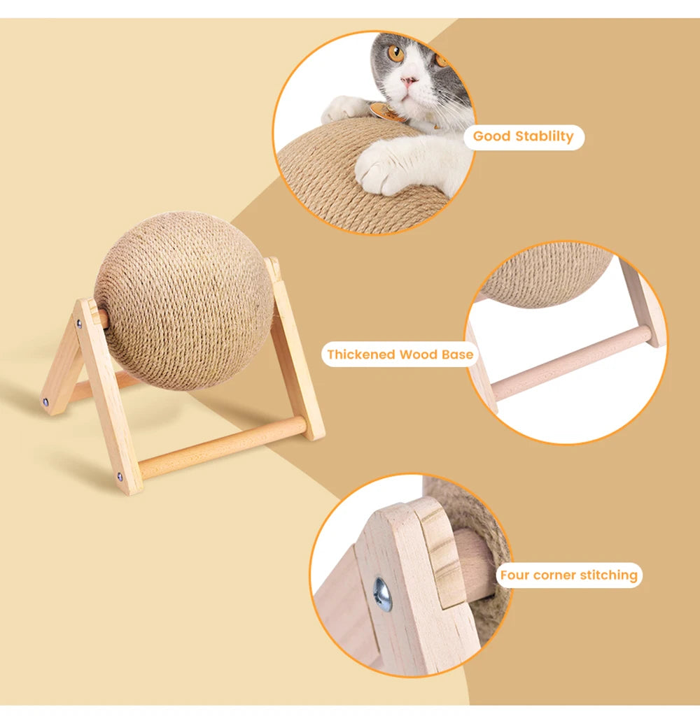 Cat Scratching Ball Toy Kitten Sisal Rope
