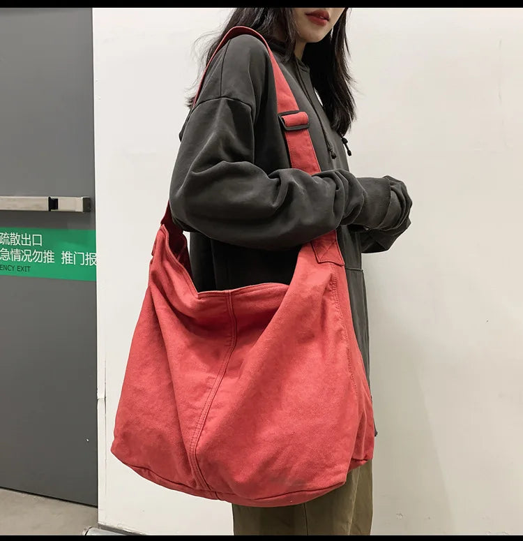 Trendy Canvas School Tote