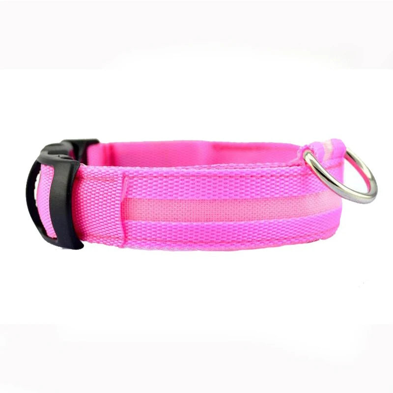 LED Leopard Print Glowing Dog Collar – Adjustable & Rechargeable