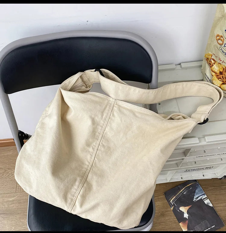 Trendy Canvas School Tote