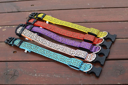 LED Leopard Print Glowing Dog Collar – Adjustable & Rechargeable