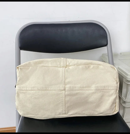 Trendy Canvas School Tote