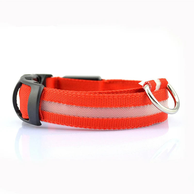 LED Leopard Print Glowing Dog Collar – Adjustable & Rechargeable