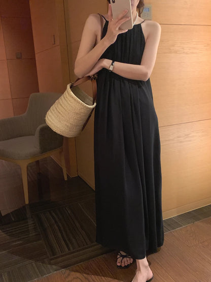 Seoul Elegance – Backless Slip Dress for Women