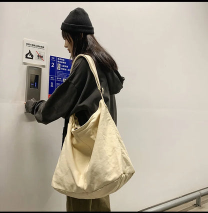 Trendy Canvas School Tote