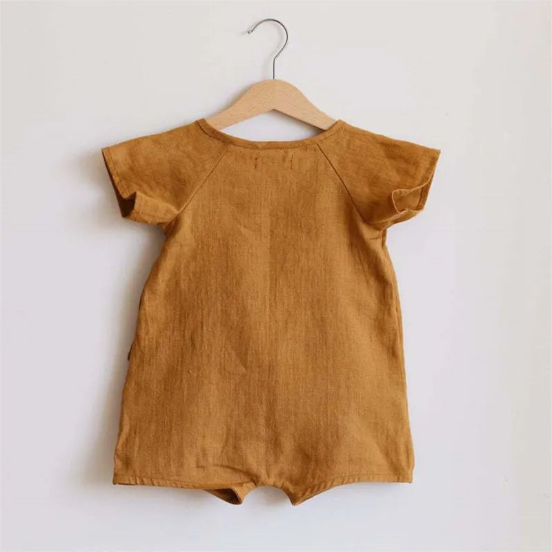 Linen Cotton Baby Boys Rompers