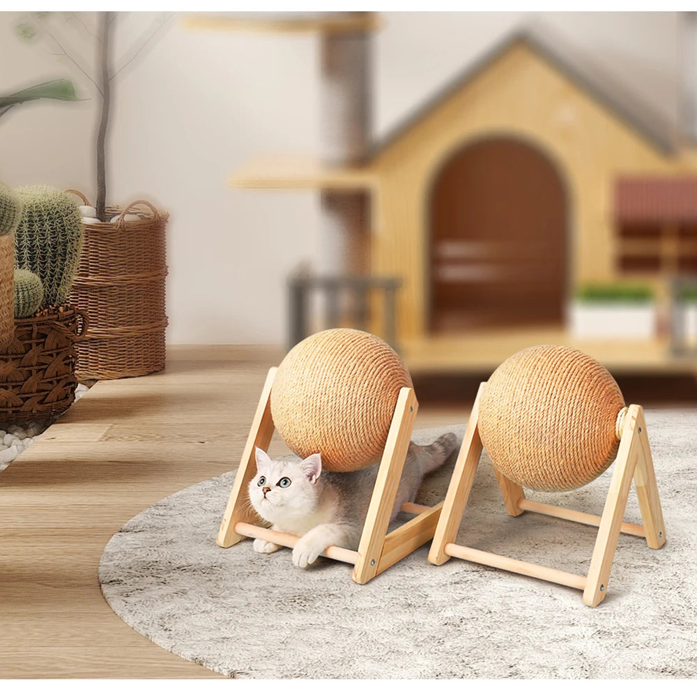 Cat Scratching Ball Toy Kitten Sisal Rope