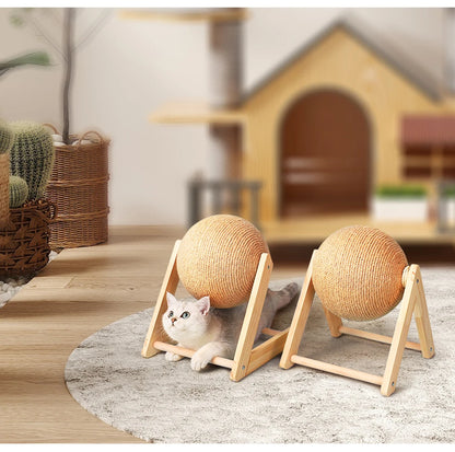 Cat Scratching Ball Toy Kitten Sisal Rope