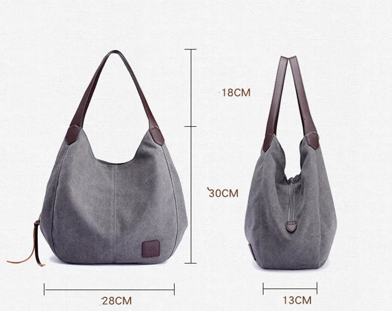 Bolsos Muje Vintage Canvas Shoulder Bag