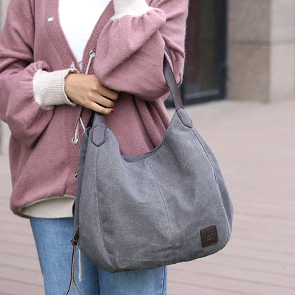 Bolsos Muje Vintage Canvas Shoulder Bag