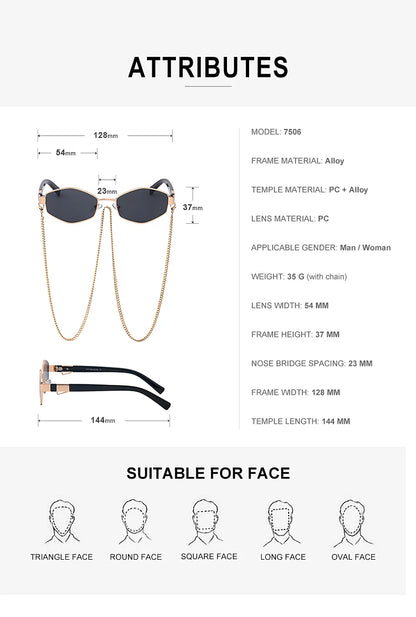 Luxury Brand Designer Punk SunGlasses