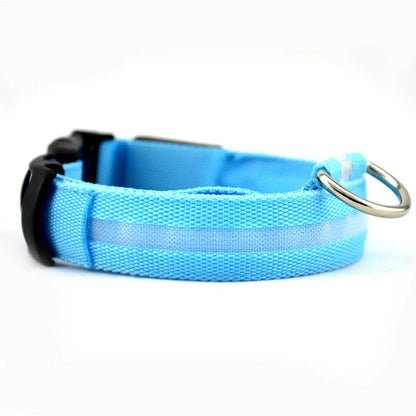 LED Leopard Print Glowing Dog Collar – Adjustable & Rechargeable