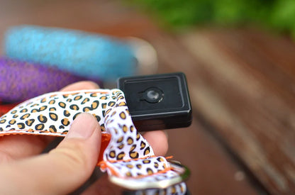 LED Leopard Print Glowing Dog Collar – Adjustable & Rechargeable