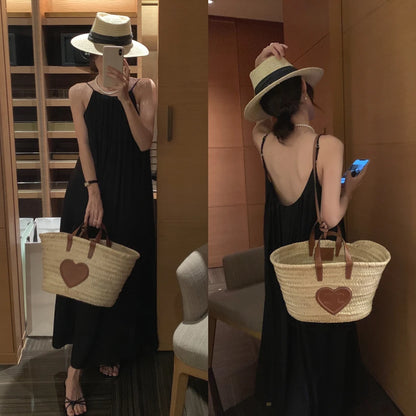 Seoul Elegance – Backless Slip Dress for Women