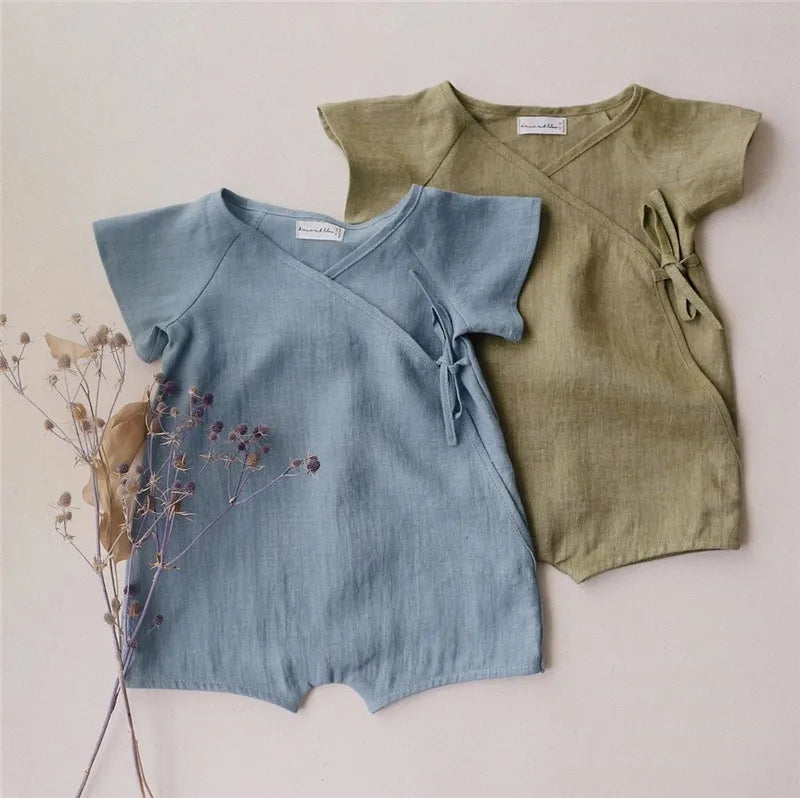 Linen Cotton Baby Boys Rompers
