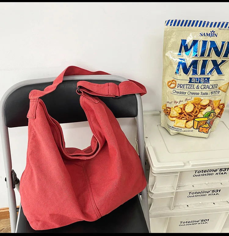 Trendy Canvas School Tote