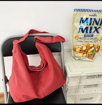 Trendy Canvas School Tote