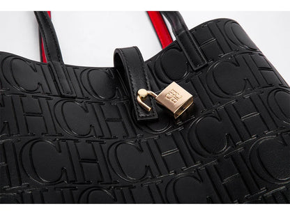 Embossed Leather Handbag