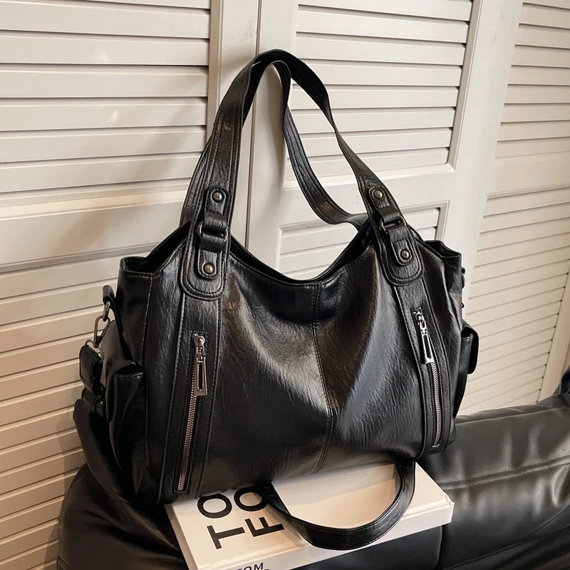 Dual Zipper Handbag