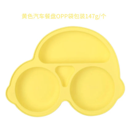 Suction Cartoon Children Dishes Feeding Toddler Training Tableware Retro Kids Smile Face Bowl