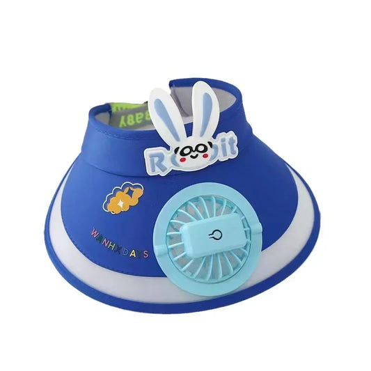 Rabbit Ear Empty Top Fan Hat USB Rechargeable