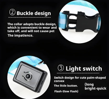 Nylon LED Night Dog Collar