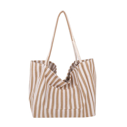 Luxury Striped Shoulder Bag