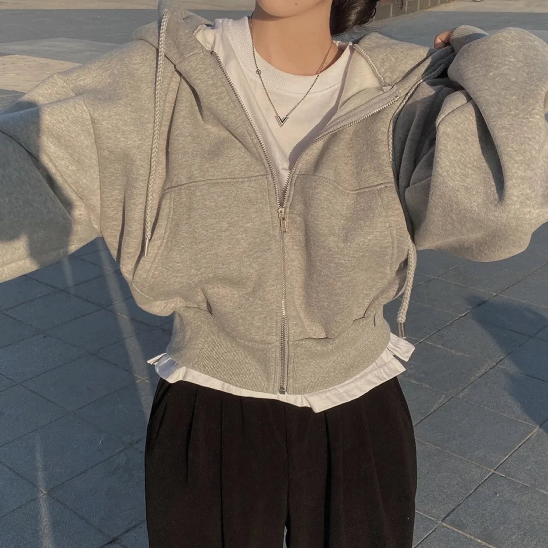 Casual Hood Sweatshirt