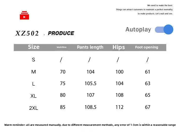 Nylon Quick Dry  Side Zipper Trousers Pants